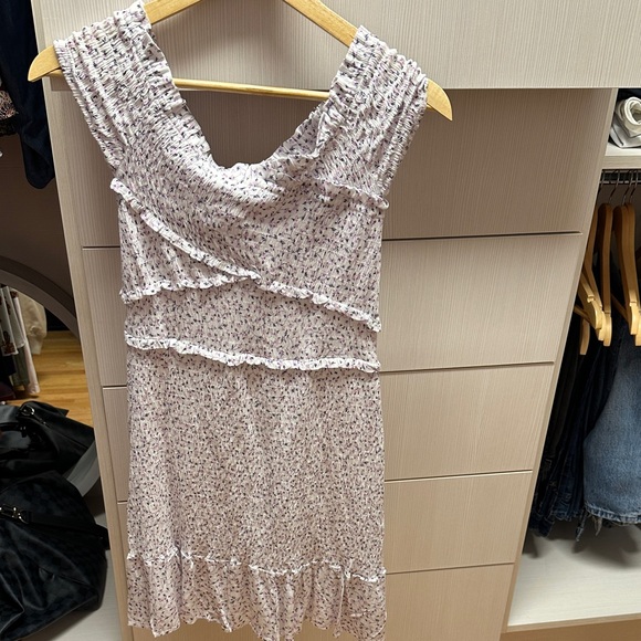 BB Dakota by Steve Madden Floral Midi Dress in Pink and White - Picture 1 of 3
